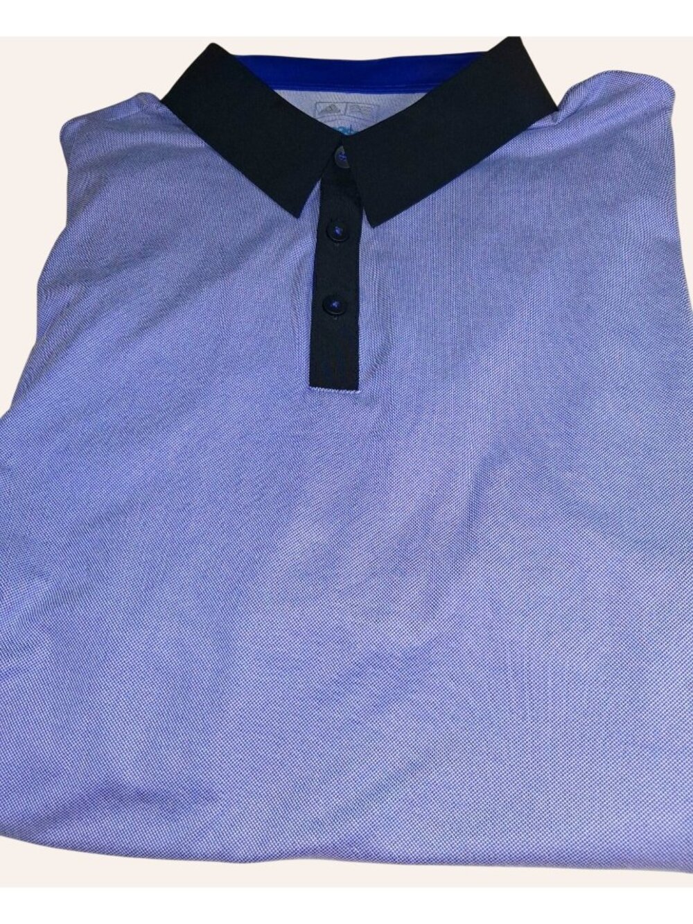 Adidas ClimaCool Mens Polo Shirt 2XL Blue & Black Short Sleeve Lightweight